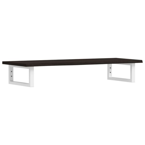 vidaXL Basin Shelf Wall Mounted Steel and Solid Wood Oak