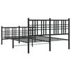 vidaXL Bed Frame Black Steel Full Bed Frame Rectangular Traditional