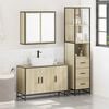 vidaXL Bathroom Furniture Set Sonoma Oak Engineered Wood, Metal Large