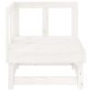 vidaXL Garden Corner Sofa White Solid Pine Wood Large Modular
