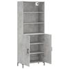vidaXL Highboard Concrete grey Engineered wood, metal Medium Highboard