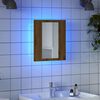 vidaXL LED Mirror Cabinet Artisan Oak Engineered Wood, Acrylic