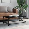 vidaXL Coffee Table Black Engineered wood, metal Medium Durable