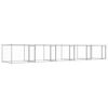 vidaXL Dog Cage Grey Galvanized steel Extra Large Doors Dog Cage