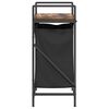 vidaXL Laundry Basket 1 Compartment with Shelf Smoked Oak