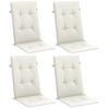vidaXL Highback Chair Cushion Set of 4 Melange cream 100% Polyester