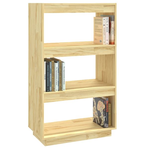 vidaXL Book Cabinet Pine Solid pinewood Medium Book Cabinet