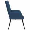 vidaXL Relaxing Chair Blue 100% Polyester, Steel Medium Modern