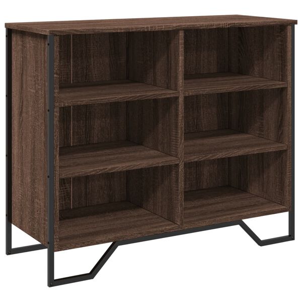 vidaXL Sideboard Brown oak Engineered wood, metal Medium Sideboard