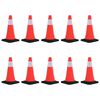 vidaXL Reflective Traffic Cones with Heavy Bases 10 pcs 19.7 "