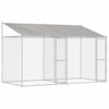 vidaXL Dog Cage Silver 400 x 200 x 256 cm Galvanised Steel