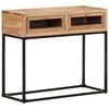 vidaXL Console Table Natural brown Solid Acacia Wood 35.4 x 13.8 x 29.9 in