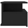 vidaXL Floating Nightstand Black Engineered wood 15.7x12.2x10.6 in
