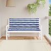 vidaXL Garden Bench Cushion Set of 2 Blue and White Stripe 100% Polyester
