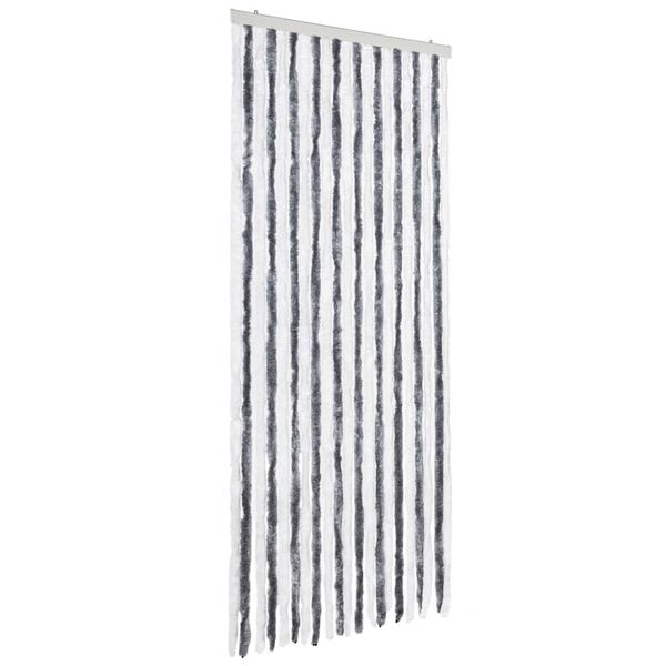 vidaXL Insect Curtain Grey and White 35.4x86.6" Chenille