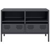 vidaXL TV Cabinet Anthracite Cold-rolled steel Medium Adjustable Feet