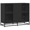 vidaXL Sideboard Black Engineered Wood, Metal Medium Storage Cabinet