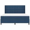 vidaXL Box Spring Bed with Mattress Blue 70.9" x 78.7" fabric