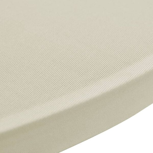 vidaXL Table Cover Set of 2 Cream 90% Polyester, 10% Elastane Ø31.5 in