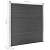 vidaXL Fence Panel Set WPC 547.6"x73.2" Black