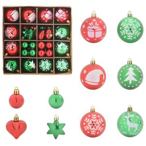 vidaXL Christmas Bauble Set 40 pcs Gold and red Plastic