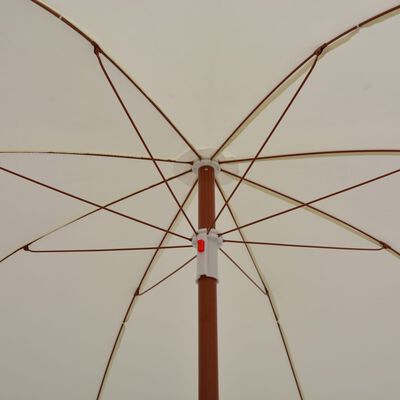 vidaXL Parasol with Steel Pole 94.5" Sand