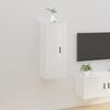 vidaXL Wall Mounted TV Cabinet High gloss white Engineered wood Medium