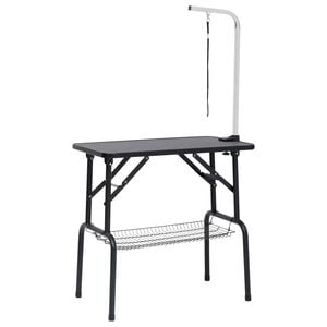 vidaXL Dog Grooming Table Black and silver