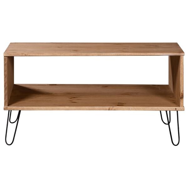 vidaXL Coffee Table Natural Solid Pine Wood Medium Coffee Table