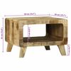 vidaXL Coffee Table Brown 19.7" x 19.7" x 13.8" Solid rough mango wood