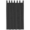 vidaXL Voile Curtains with Tab Top 2 pcs Black