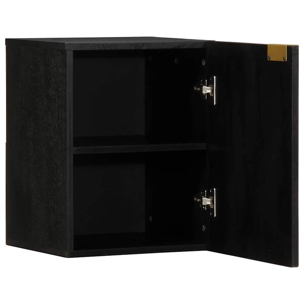 vidaXL Bathroom Hanging Cabinet Black Engineered Wood Compact