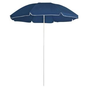 vidaXL Garden Parasol Blue Polyester, Steel Medium Foldable