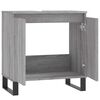 vidaXL Bathroom Cabinet Gray Sonoma Engineered Wood, Iron Medium Storage