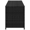 vidaXL Garden Storage Box Black PE rattan, Powder-coated steel