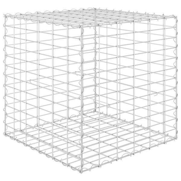 vidaXL Gabion Raised Bed Silver Steel wire 23.6 in