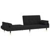 vidaXL Sofa Bed Black Velvet Standard