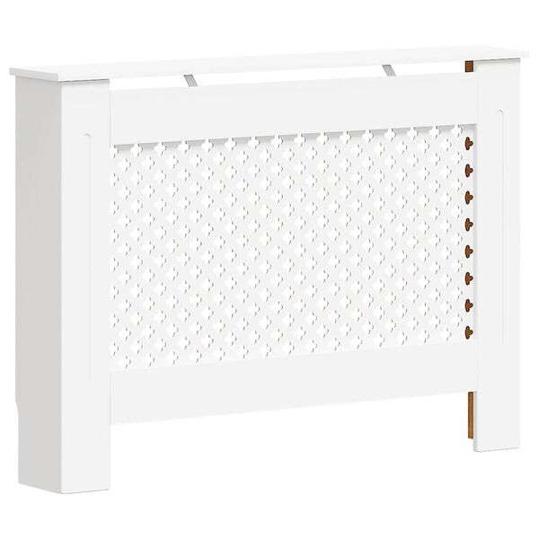 vidaXL Radiator Cover White 44.1"x7.5"x32.1" MDF