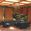 vidaXL Garden Lounge Set Black, Anthracite