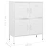 vidaXL Storage Cabinet White Steel 31.5 x 13.8 x 40.0 in
