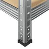 vidaXL 5-Layer Heavy-duty Shelves 3 pcs Silver Steel&Engineered Wood