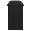 vidaXL Storage Bench with Shelf Black Oak 40.16 x 12.60 x 19.69 in