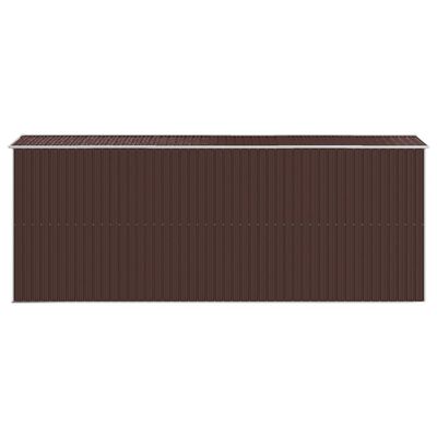 vidaXL Garden Shed Dark Brown 75.6"x205.9"x87.8" Galvanized Steel