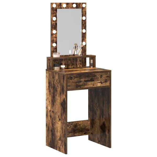 vidaXL Dressing Table Brown 19.69 x 16.14 x 55.12 in Engineered Wood