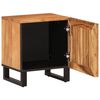 vidaXL Bedside Cabinet Natural wood and black