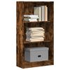 vidaXL Bookcase Smoked Oak Engineered Wood 23.6x9.4x42.9 in Bookcase