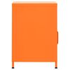 vidaXL Nightstand Orange Steel 13.8 x 13.8 x 20.1 in Adjustable Feet