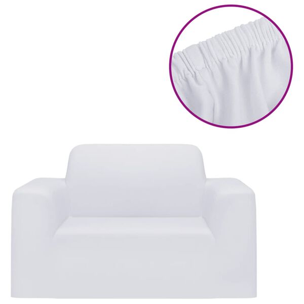 vidaXL Couch Slipcover White Polyester jersey