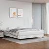 vidaXL Bed Frame White Faux leather, Plywood, Engineered wood