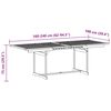 vidaXL 9 Piece Patio Dining Set Solid Wood Acacia and Textilene